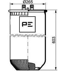 PE AUTOMOTIVE dėklas, pneumatinė pakaba 084.118-71A